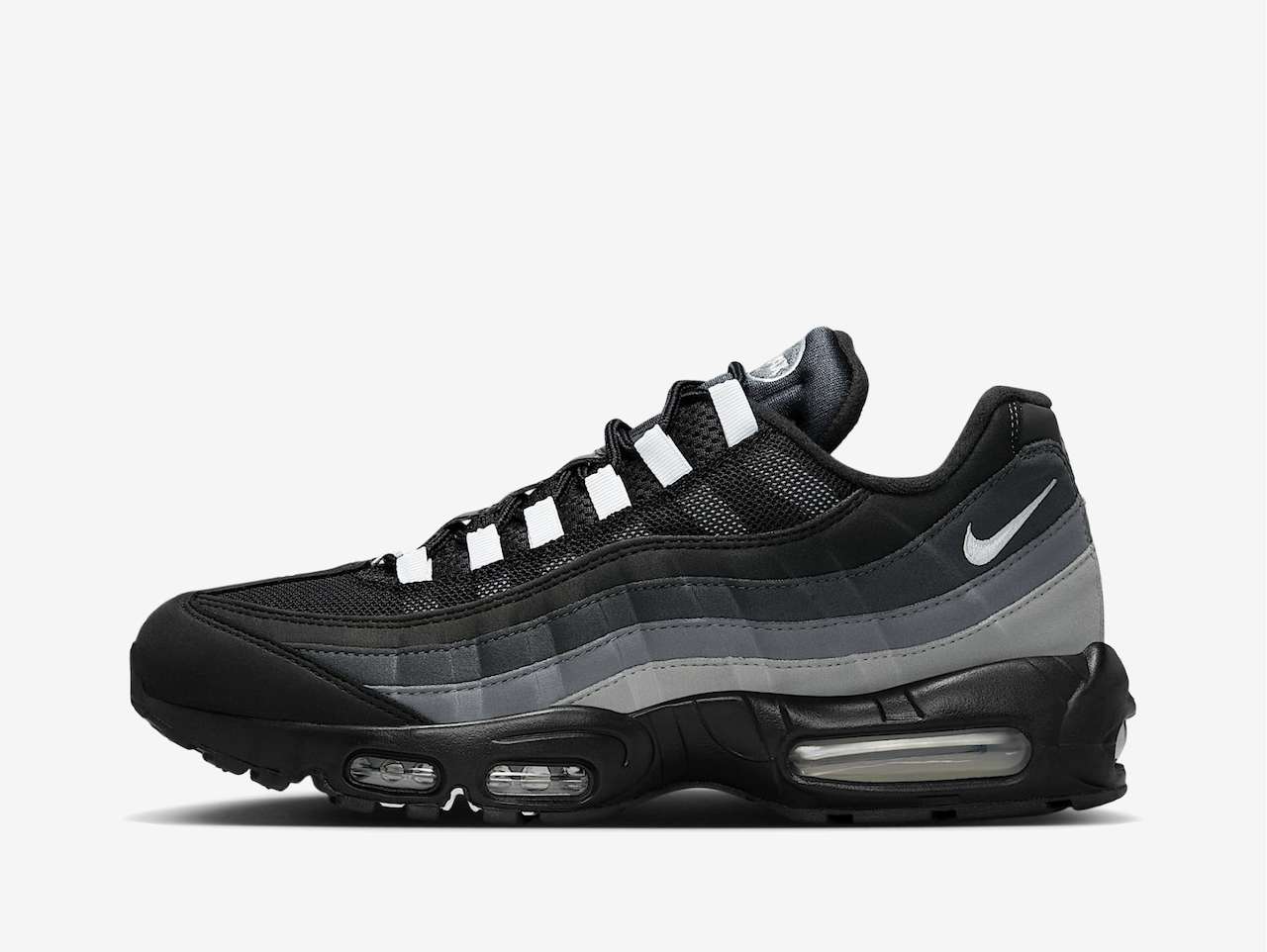 nike black white and grey shoes