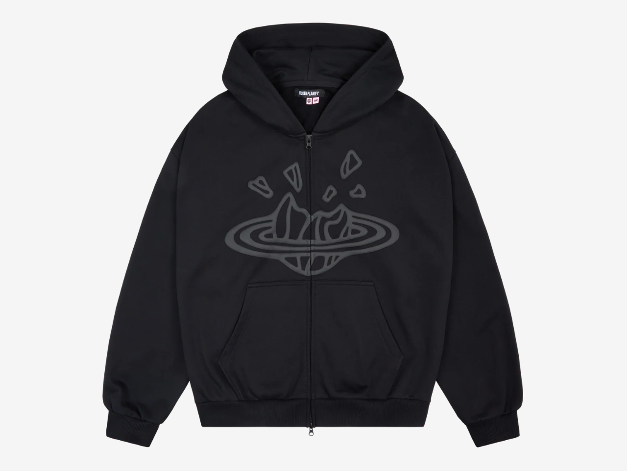 Broken Planet Zip-Up Hoodie Midnight Black – Hyped Economy