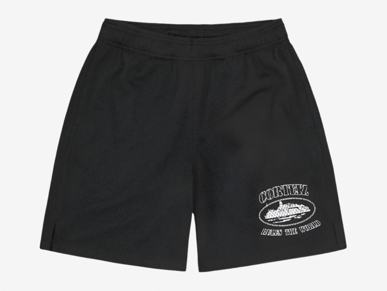 Corteiz Alcatraz Mesh Shorts Black White – Hyped Economy
