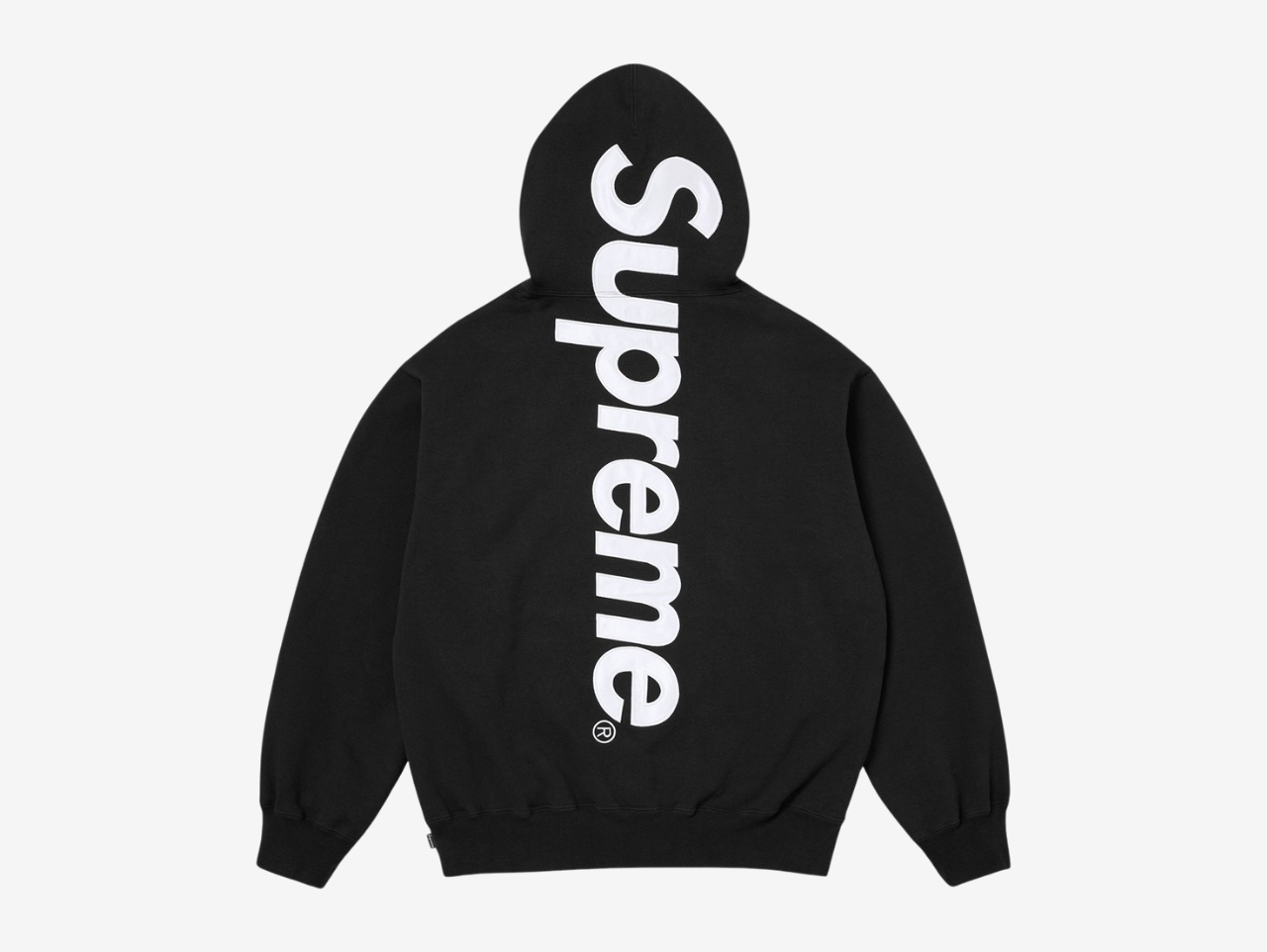 Supreme Appliqué Logo Hoodie Black – Hyped Economy