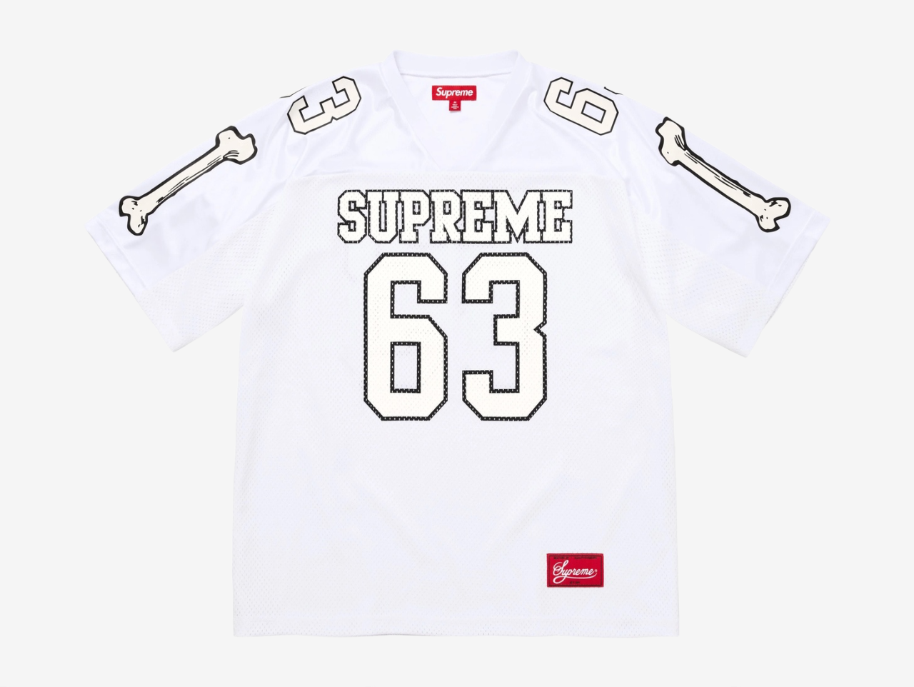 シャツ Supreme Bones Football Jersey 24SS Supreme Bones Football Jersey White – Hyped Economy