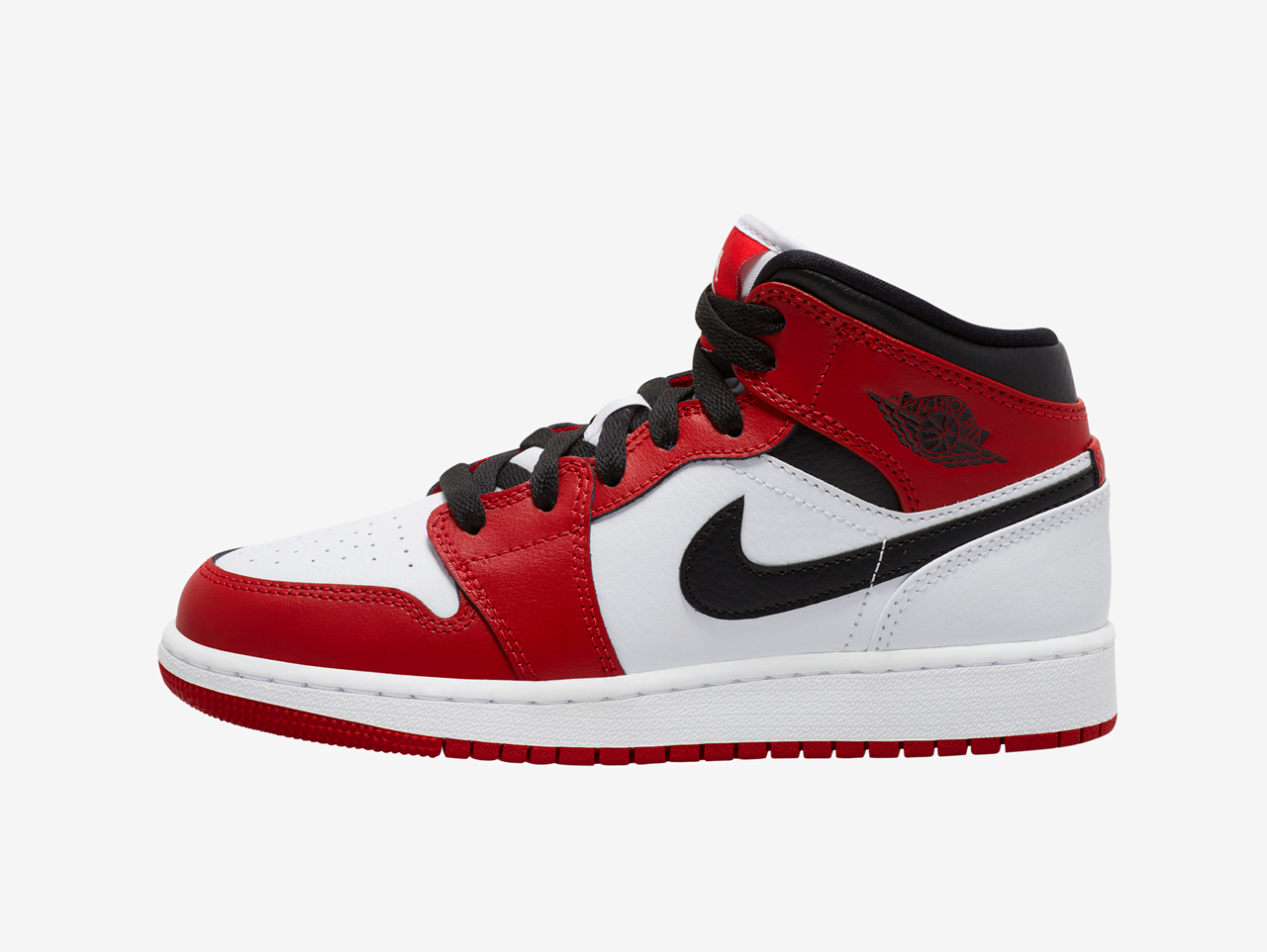 Red and white discount high top jordans