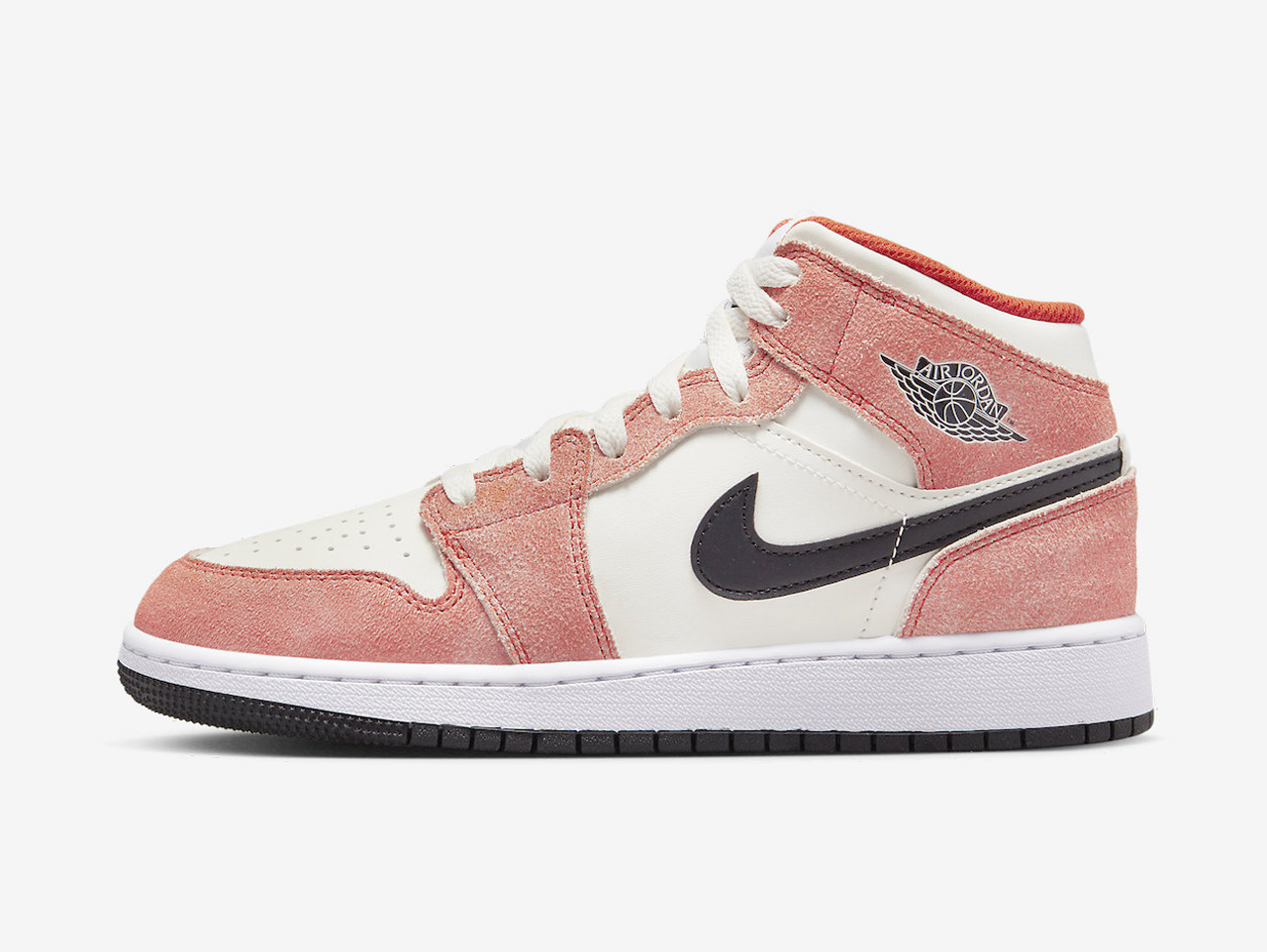 Air Jordan 1 Mid Orange Suede GS Hyped Economy