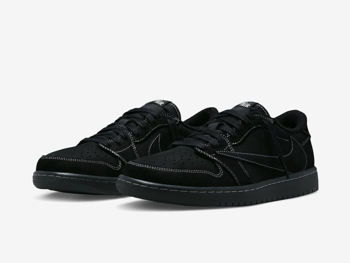 Timeless Air Jordan 1 Low sneakers in a classic all black colour scheme.