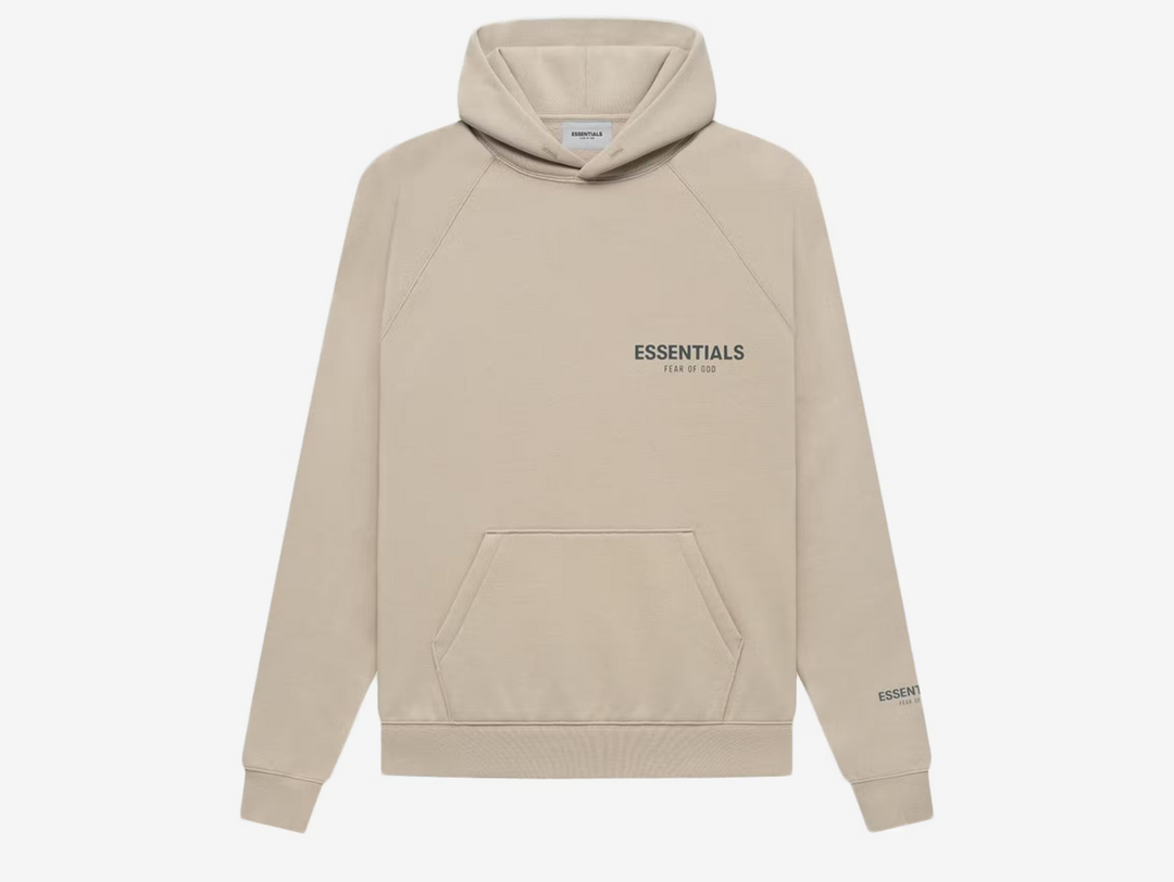 Classic Fear of God Hoodie in a tan colour scheme.