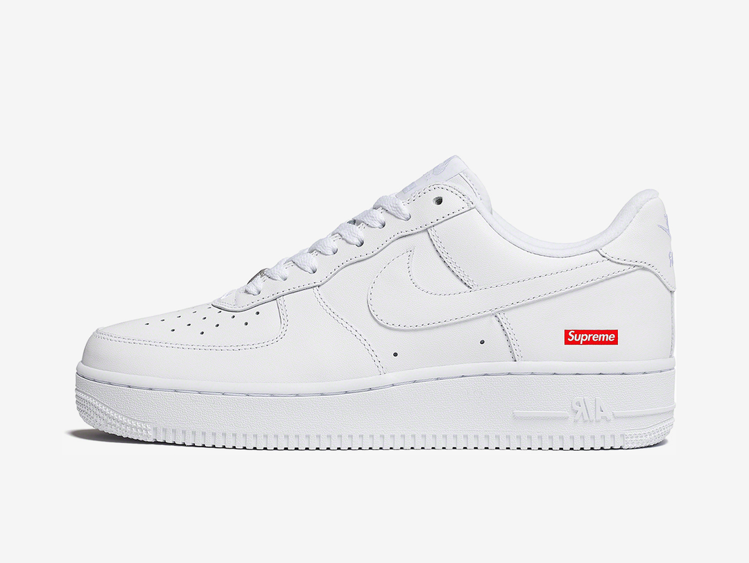 Classic Nike shoes with a white and red colourway.