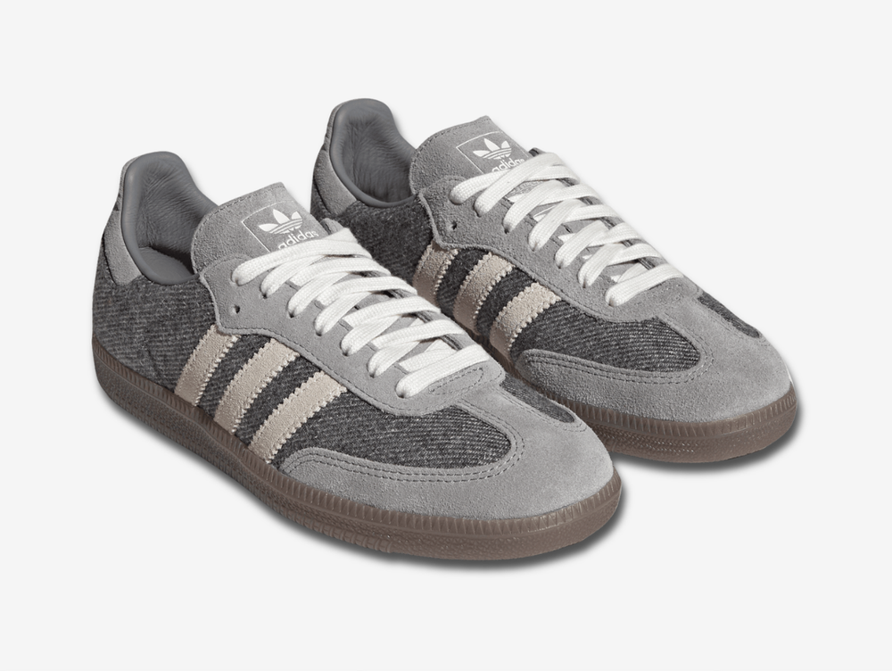 Keeping the Samba's iconic low-profile shape intact, the grey Molly-Mae x adidas Samba leans into the neutral tones synonymous with Molly-Mae's personal style and perfect for the winter weather. A streamlined construction keeps things versatile, while the lace-up style takes inspiration from Miu Miu and is styled with two laces pair shoe, a fun detail which elevates this off-duty silhouette. Whether you're pairing them with oversized tailoring or everyday denim, this is an easy addition to any rotation.