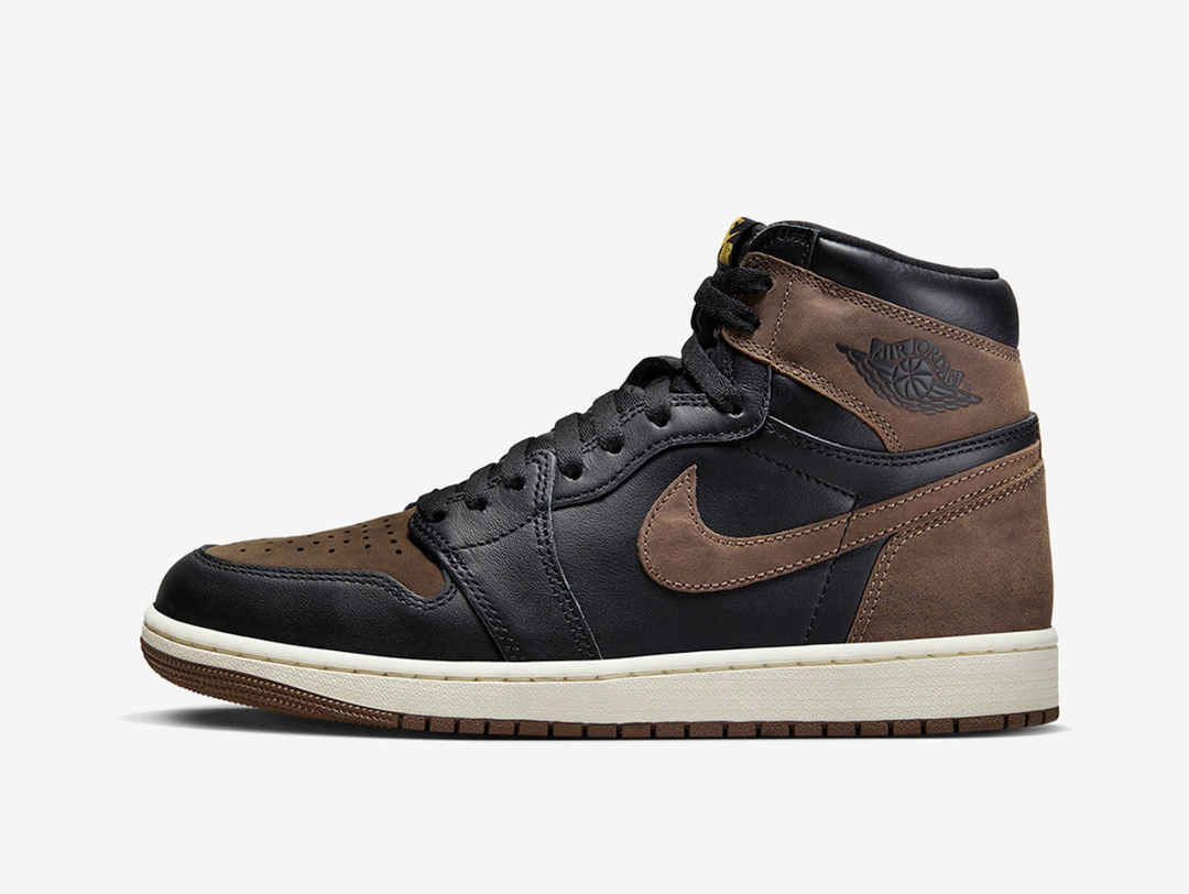Timeless Jordan sneakers in a classic brown and black colour scheme.