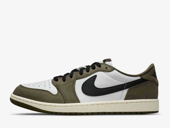 The Air Jordan 1 Retro Low OG Medium Olive leans into understated confidence, using earthy tones to give the Jordan 1 Low OG a calm and refined presence. The medium olive upper paired with summit white and sail accents creates a grounded palette that feels natural and versatile. It’s a colorway that highlights the silhouette’s proportions and craftsmanship rather than relying on bold contrast or loud storytelling.
