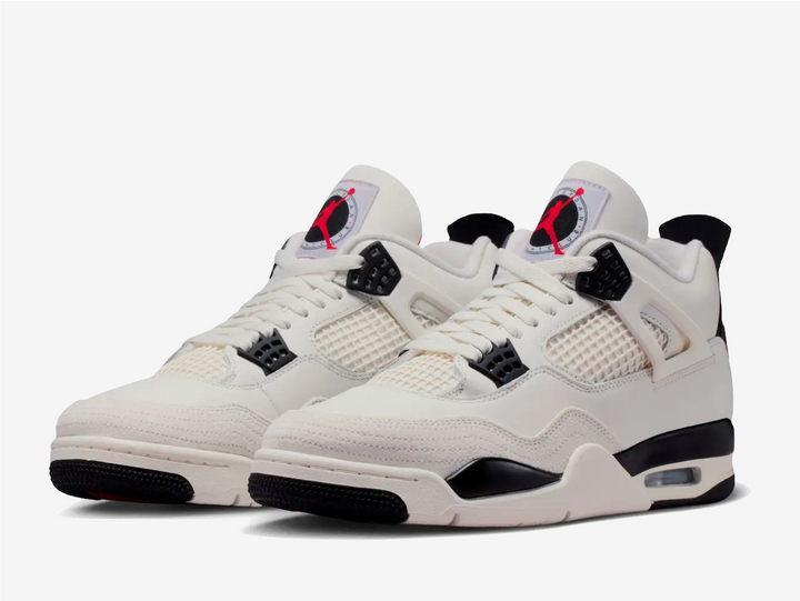 This rendition features a sail leather upper for a vintage look, contrasted by black TPU panels and a matching midsole. Plastic netting overlays the airy mesh on the forefoot and quarter for added ventilation, while fixed support wings enhance stability and fit. Bright red Jumpman logos highlight the tongue, heel, and insole. Cushioning comes from a polyurethane foam carrier with a visible Air unit in the heel, finished with a durable rubber outsole and thick herringbone traction.