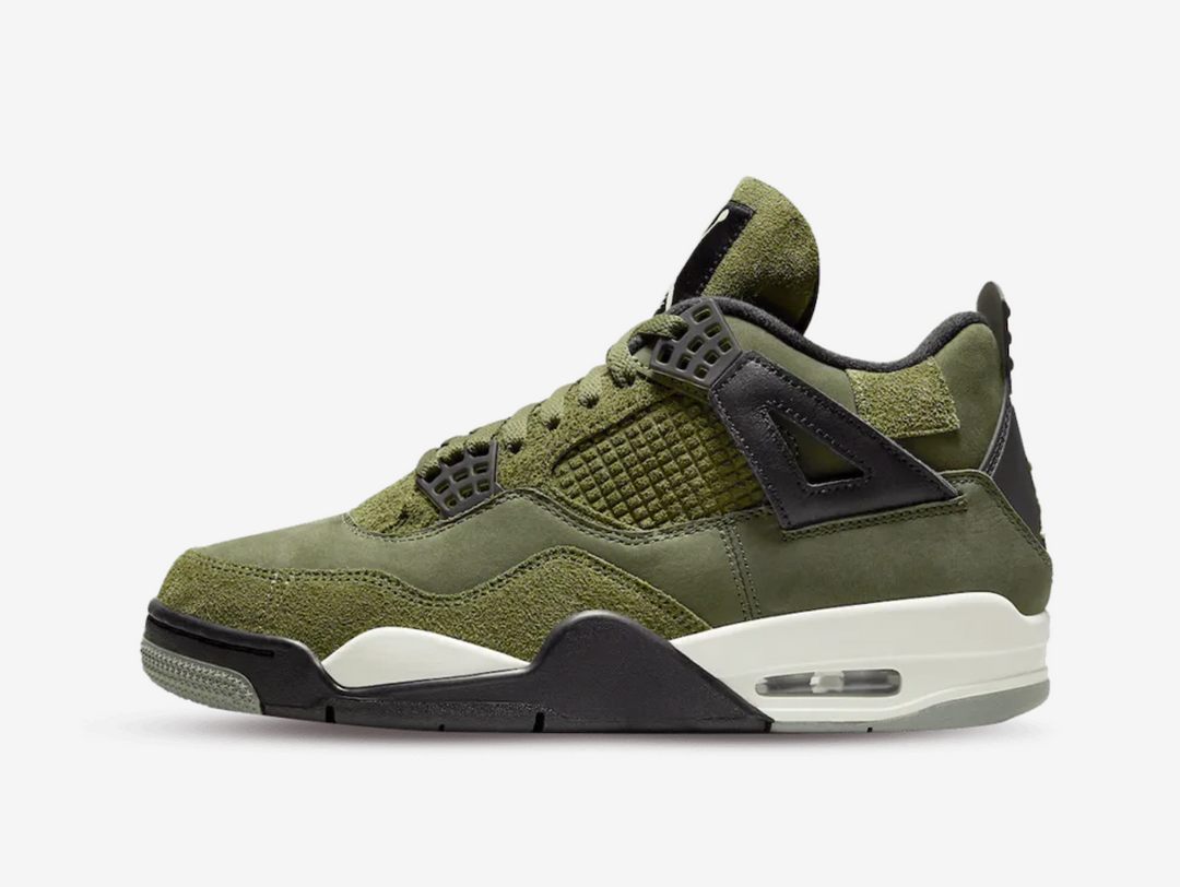 Exclusive Jordan sneakers with a unique green colour scheme.