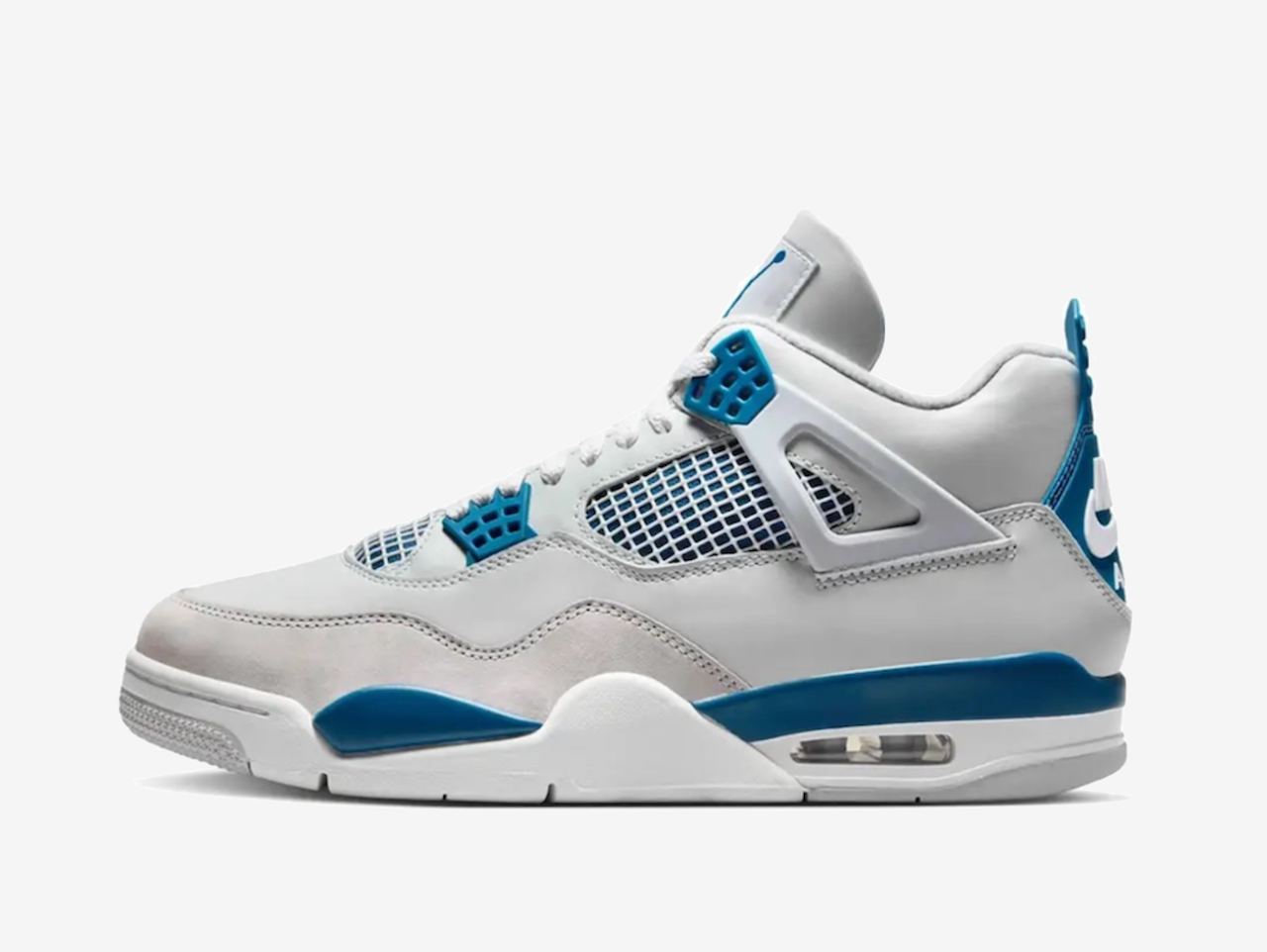 jordan 4 blue black and white