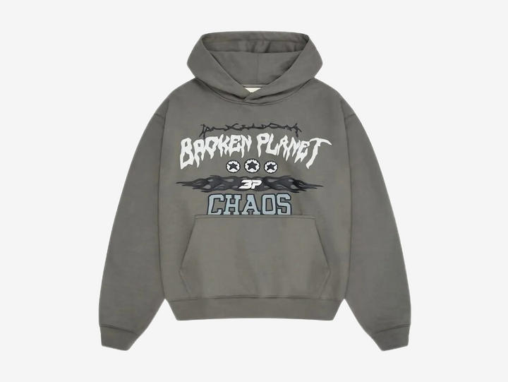 Exclusive Broken Planet hoodie in a grey colourway.