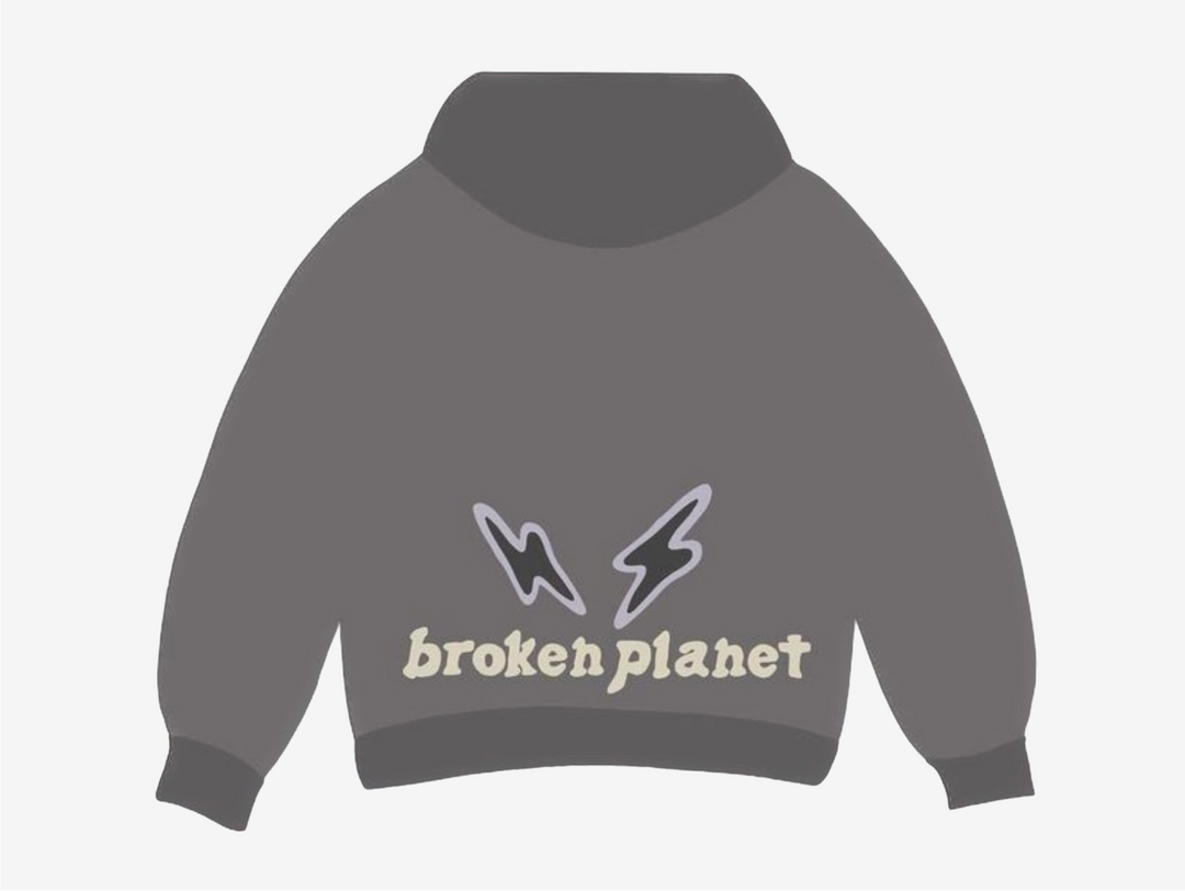 Exclusive Broken Planet Hoodie with a grey colourway.