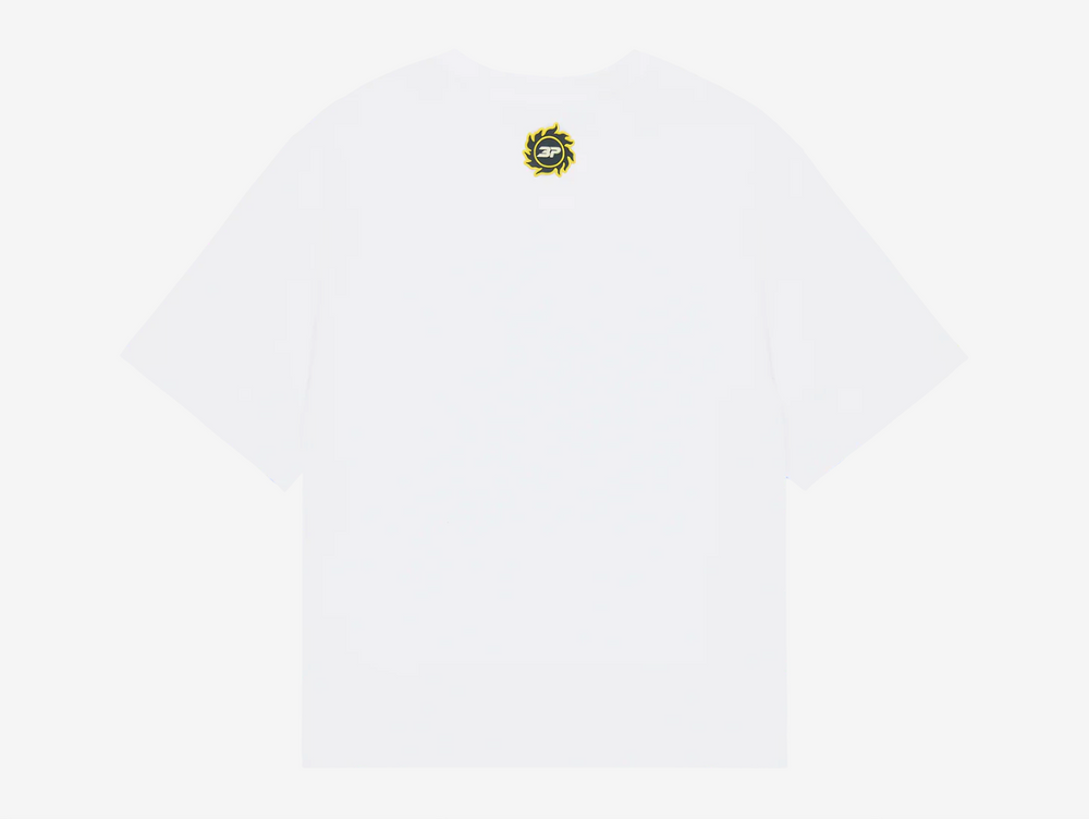 This t-shirt is made from premium 280 GSM organic cotton fabric, offering a soft yet durable feel. It features raised puff print graphics for added texture and visual impact. Designed with a modern boxy fit, it provides a relaxed silhouette while still fitting true to size for everyday comfort and style.