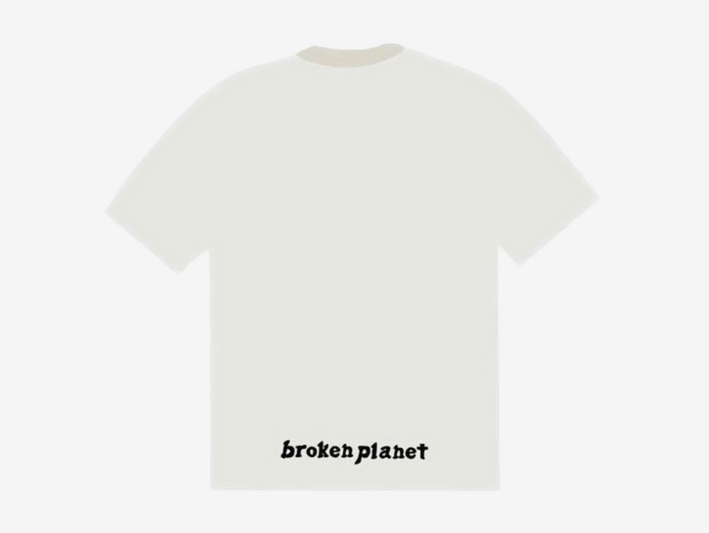 Exclusive Broken Planet T-Shirt with a cream colourway.