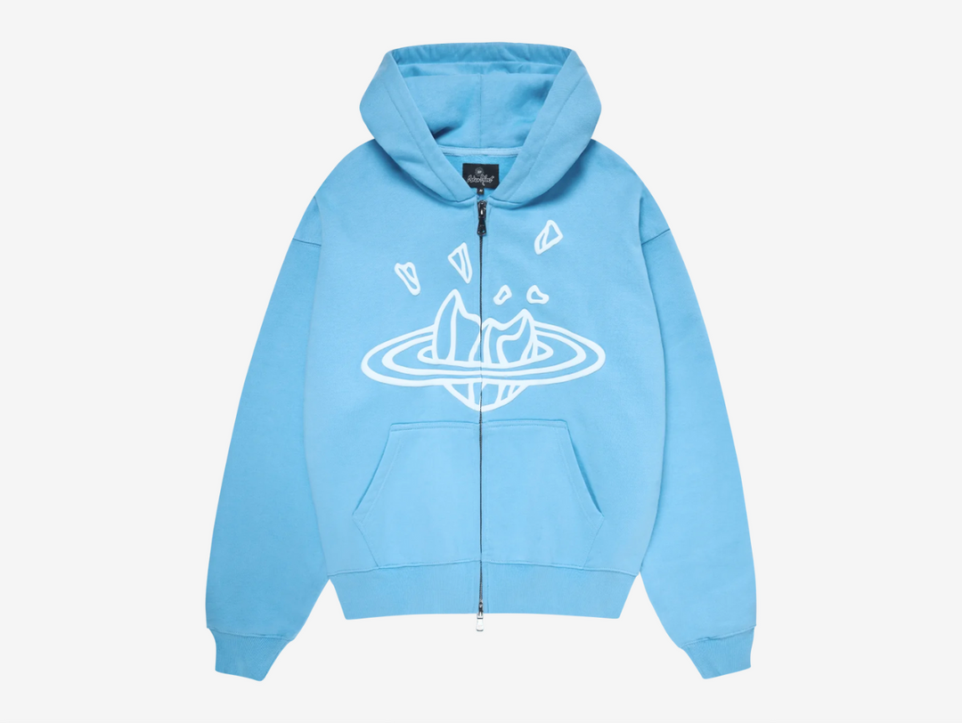 Light blue zipper hoodie clearance