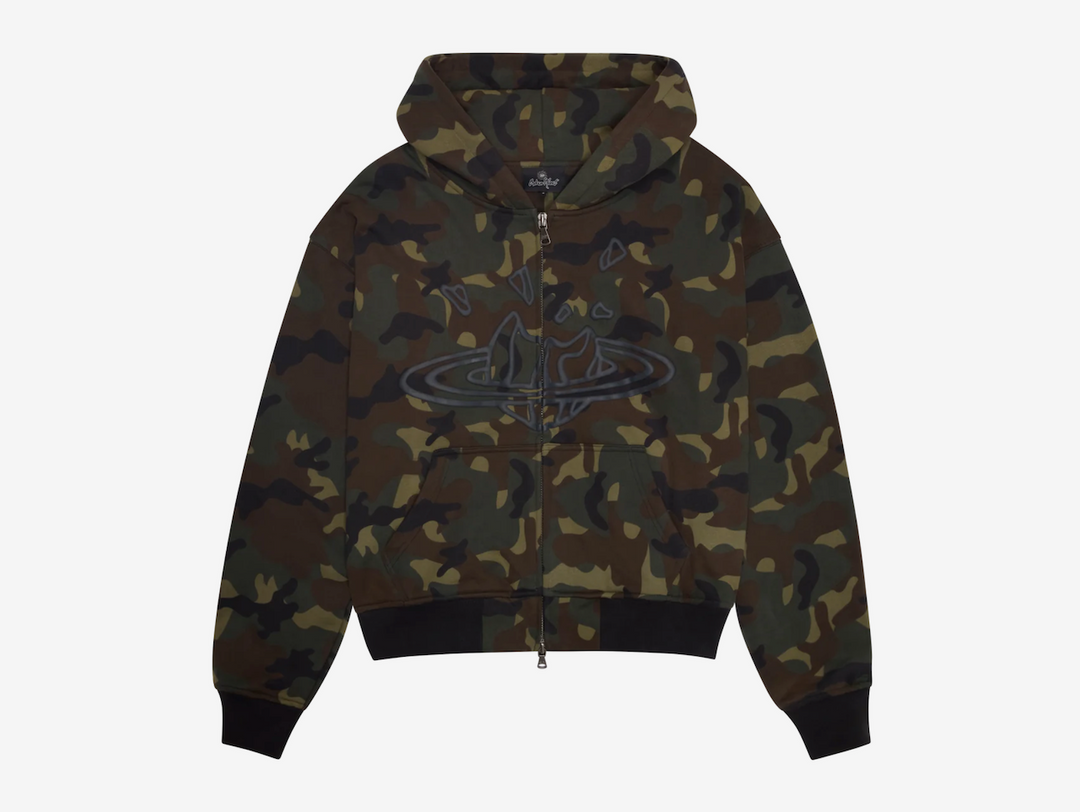Camouflage zip up hoodie hotsell