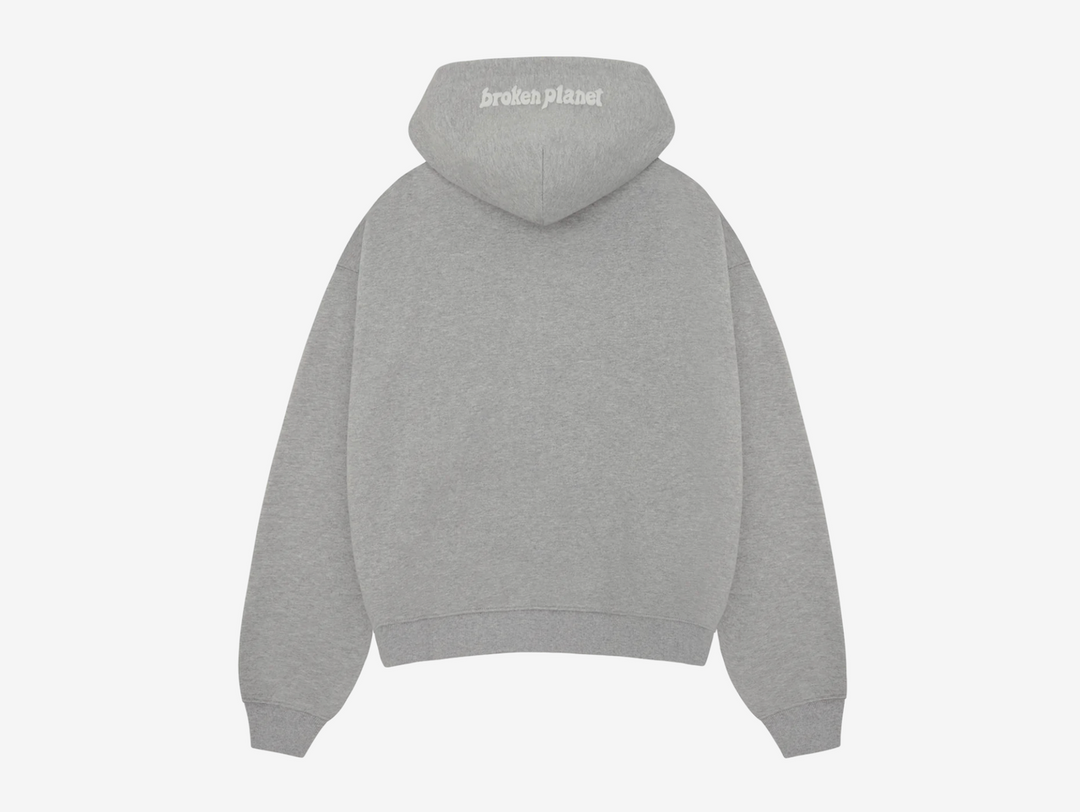 Broken Planet Zip Up Hoodie Heather Grey Hyped Economy