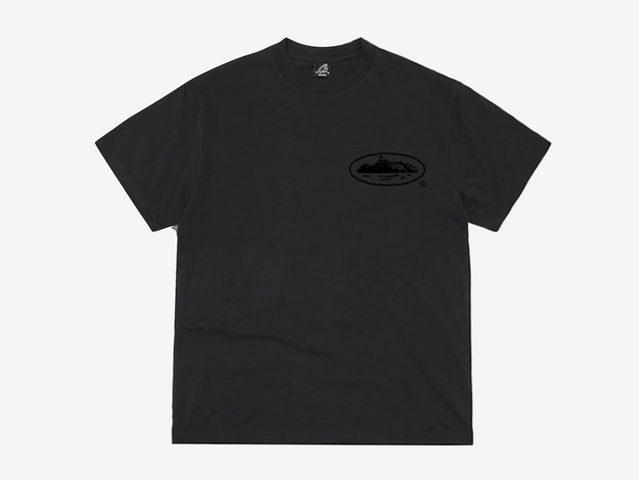 Exclusive Corteiz Island Tee in a triple black colourway.