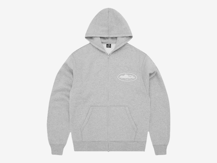 Constructed from 440gsm heavyweight 100% cotton fleece, this zip-up hoodie delivers warmth, structure, and long-lasting comfort. It’s designed with puff print Alcatraz branding on the left chest and centre back, complemented by coverstitch detailing for durability and a premium finish. A YKK metal two-way zipper adds functionality, while ribbed cuffs and a ribbed hem provide a clean, secure fit. Cut true to size with a boxy, relaxed silhouette.