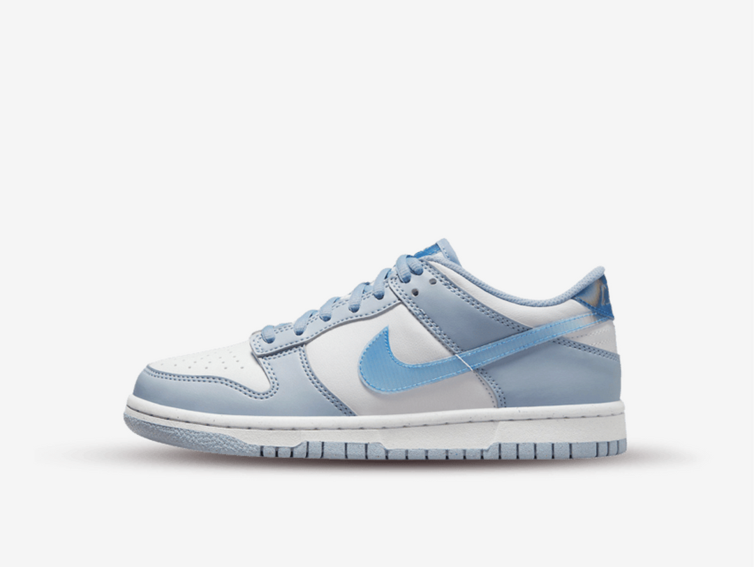 Exclusive Nike Dunk shoes with a unique blue colour scheme.