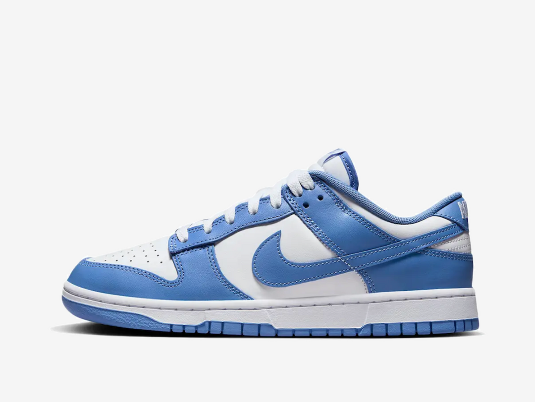Exclusive Nike Dunk Low sneakers in a blue and white  colourway.