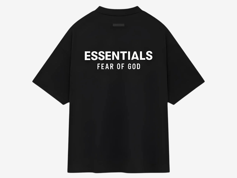 Designed with attention to detail, this t-shirt features a classic crewneck collar and a relaxed fit that drapes effortlessly on the body. The black colorway adds a timeless appeal, making it an essential staple for any wardrobe. Whether paired with jeans for a casual look or layered under a blazer for a more polished ensemble, this Fear of God Essentials piece offers versatility and style in equal measure.