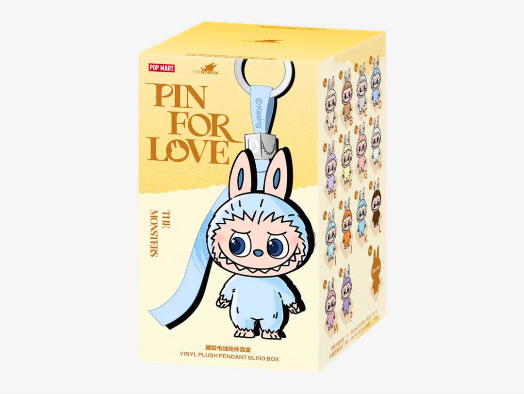 The Pop Mart Labubu The Monsters: Pin For Love Blind Box (A–M) contains one randomly packed plush pendant from the first half of the series. Each design features the cheeky Labubu character with a soft plush exterior and durable vinyl shell, styled around playful love-letter themes from letters A through M. Compact and versatile, these pendants can be clipped onto bags, keys, or phone straps, making them both a charming collectible and a fun accessory.