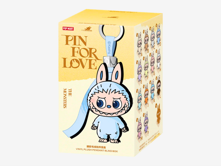 The Pop Mart Labubu The Monsters: Pin For Love Blind Box (A–M) contains one randomly packed plush pendant from the first half of the series. Each design features the cheeky Labubu character with a soft plush exterior and durable vinyl shell, styled around playful love-letter themes from letters A through M. Compact and versatile, these pendants can be clipped onto bags, keys, or phone straps, making them both a charming collectible and a fun accessory.