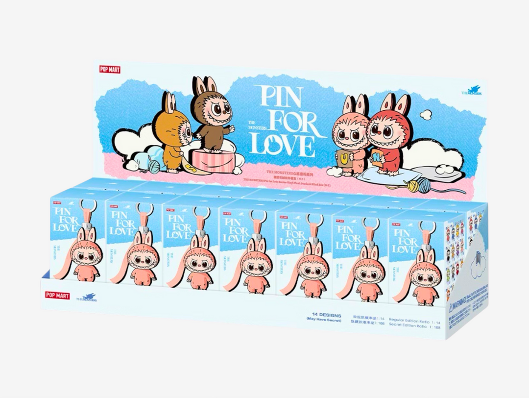 This Pop Mart Labubu The Monsters: Pin For Love Set includes a sealed collection of 14 blind-box plush pendant keychains — from letters N through Z — each featuring the mischievous Labubu character rendered in a soft plush exterior and durable vinyl shell. Designed to clip onto bags, keys, or phone straps, each pendant carries its own unique personality and charm, encapsulating the playful love-letter motif of the series.