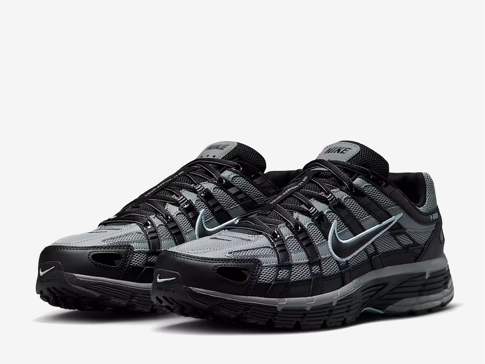 This greyscale P-6000 pairs a grey mesh base with black synthetic overlays for a breathable, lightweight build. A faint blue hue highlights the minimalist “P-6000” branding on the foxing, while Swoosh logos on the forefoot, quarter, and heel tie in with Nike branding on the tongue and Bowerman Series label. A cushioned foam midsole ensures comfort and shock absorption, supported by a durable waffle rubber outsole.