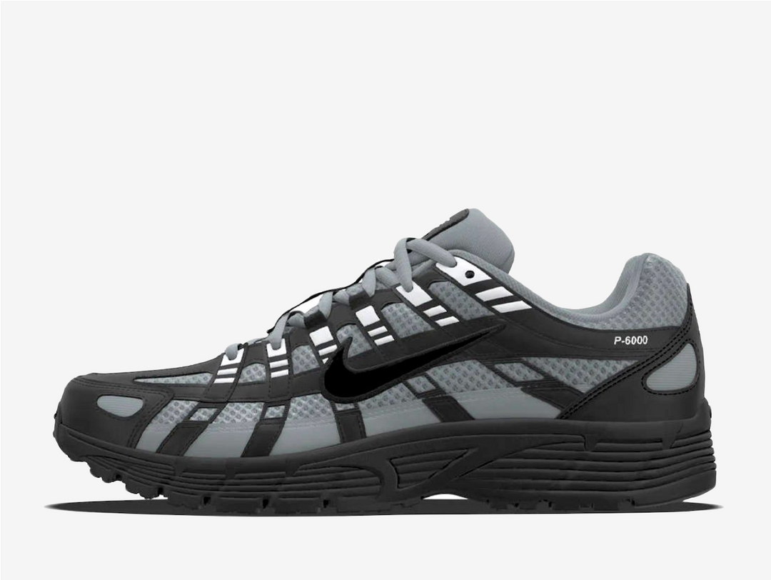 The Nike P-6000 By You “Shadow Grey” brings retro running style into a customizable, street-ready look. A breathable mesh base is wrapped with layered synthetic overlays, finished in tonal shades of shadow grey for a sleek, versatile aesthetic. Soft foam cushioning provides all-day comfort, while the durable rubber outsole offers reliable traction. With its early-2000s design DNA and modern edge, the P-6000 delivers both performance heritage and everyday style.