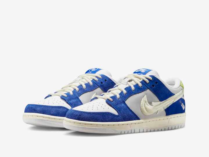 Exclusive Nike Dunk shoes with a unique blue and white colour scheme.
