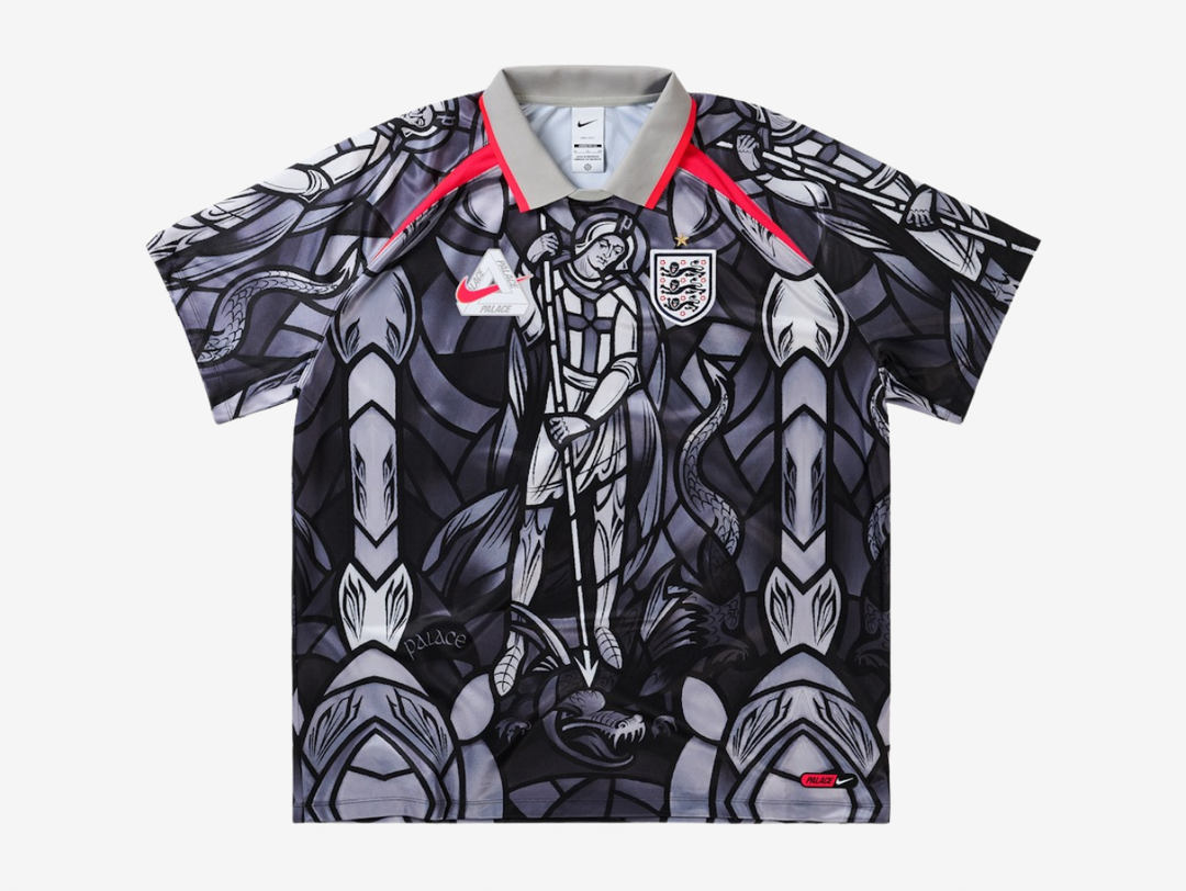 The Palace x Nike England Football Jersey combines classic football heritage with Palace’s signature streetwear aesthetic, reworking the iconic England jersey through a premium collaborative lens. Built with lightweight, breathable performance fabric, the jersey delivers comfort both on and off the pitch with clean football-inspired detailing throughout.
