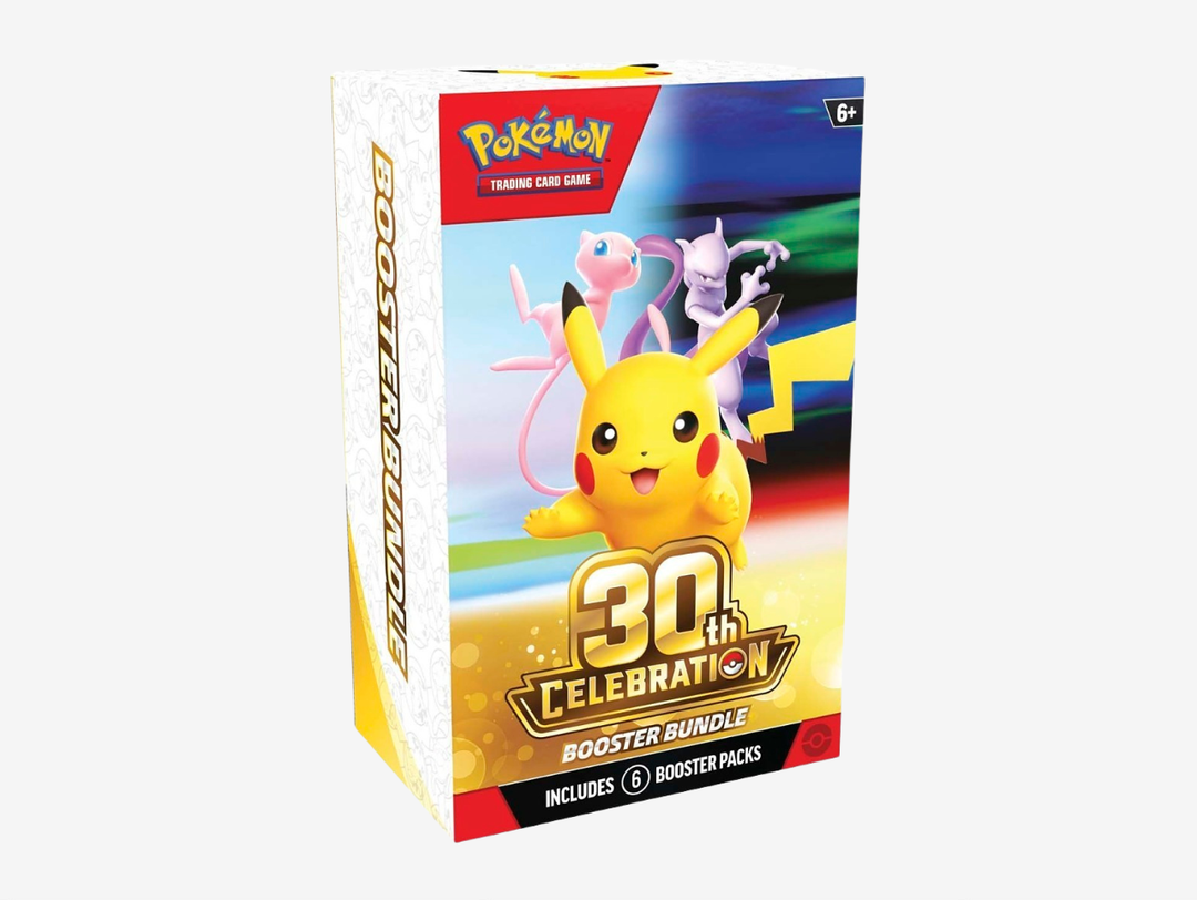 The Pokémon TCG 30th Celebration Booster Bundle includes six booster packs from the special anniversary expansion, offering a straightforward way to add more cards to your collection and chase some of the set’s most sought-after pulls.