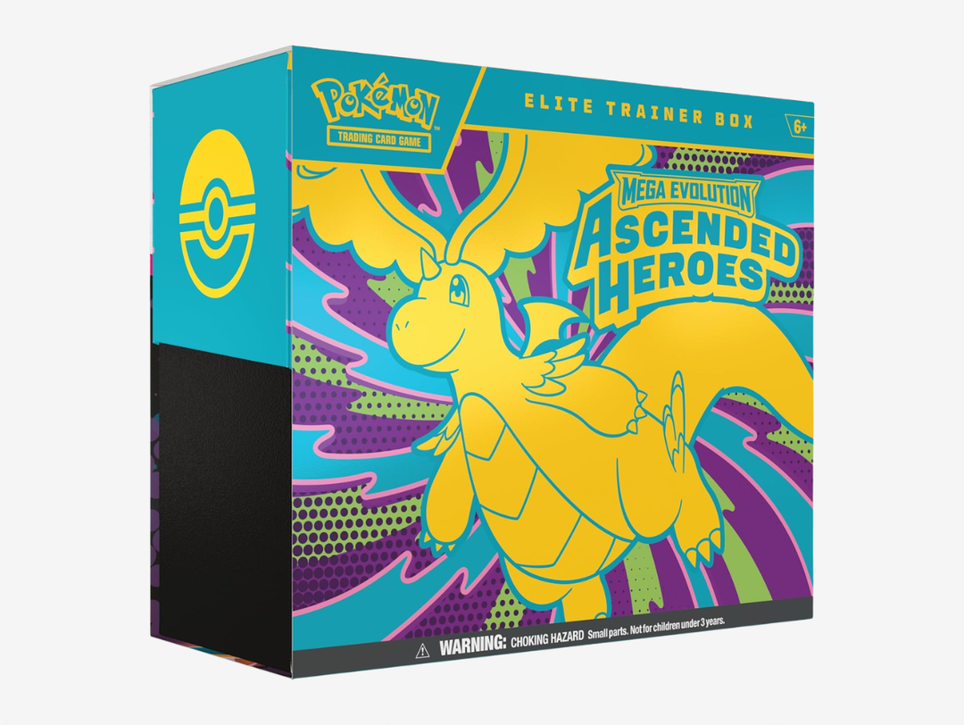Step into battle with the Ascended Heroes Elite Trainer Box, a premium set designed for Trainers looking to strengthen their decks and expand their collection. Featuring booster packs from the Ascended Heroes expansion, exclusive themed card sleeves, essential gameplay accessories, and a collector’s storage box, this ETB delivers everything needed to play, protect, and showcase your cards. Perfect for both competitive play and collecting, it’s your gateway to commanding the battlefield with legendary power.