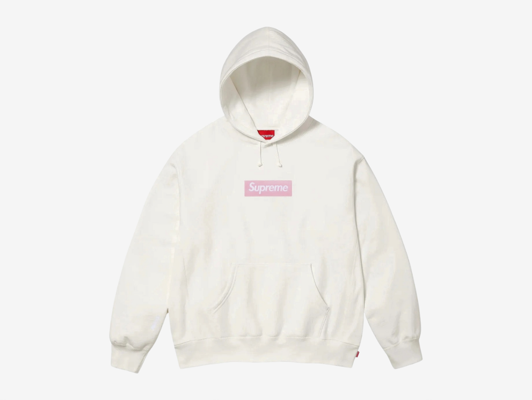 Made from heavyweight crossgrain brushed-back fleece, this Supreme Box Logo Hoodie offers superior warmth, structure, and durability with a soft interior feel. Ribbed gussets reinforce the design while allowing comfortable movement, and a classic pouch pocket adds everyday practicality. Finished with Supreme’s iconic embroidered box logo on the chest and an embroidered graphic on the sleeve, this hoodie delivers a clean, elevated take on a streetwear essential.