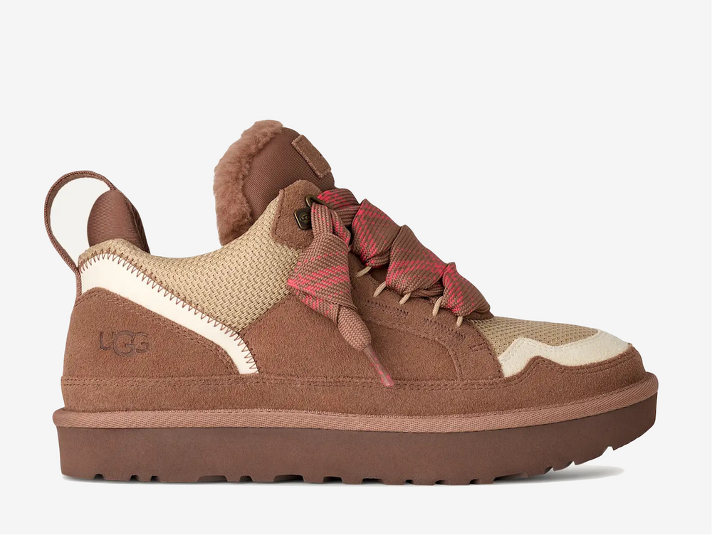 Unparalleled comfort, all year round. The Lowmel Trainers by UGG delivery a snug fit with the fur lined inner and premium blend of suede and mesh upper. The thick laces are aesthetic and secure, with a grippy rubber sole and recognisable UGG branding.