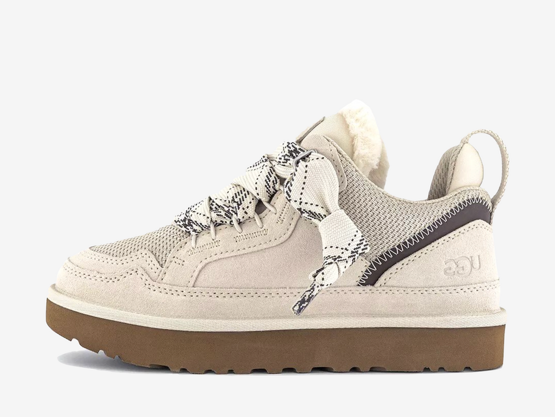 The UGG Lowmel Sea Salt combines a relaxed sneaker-inspired shape with a soft neutral finish. Crafted with a mix of suede and textile panels, the chunky silhouette is completed with signature UGG comfort and a cushioned outsole for everyday wear.