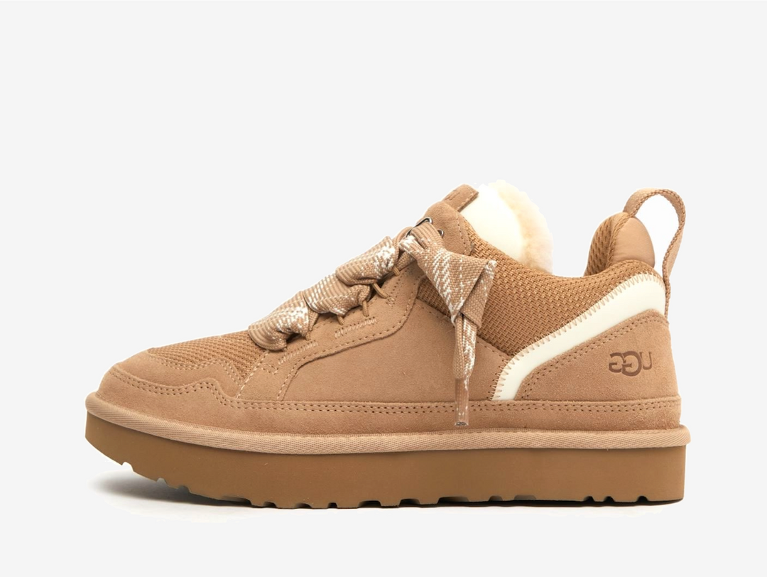Exclusive UGG Lowmel Trainers in a sand colourway.
