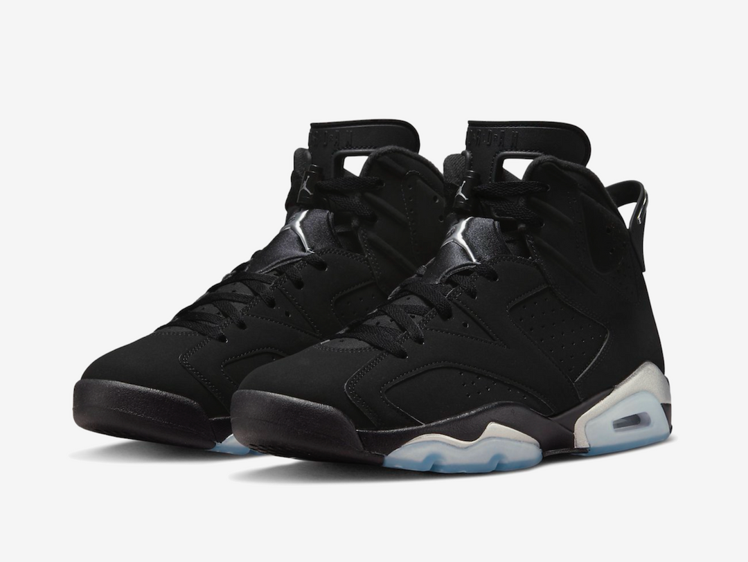 Timeless Jordan 6 sneakers in a classic grey and black colour scheme.