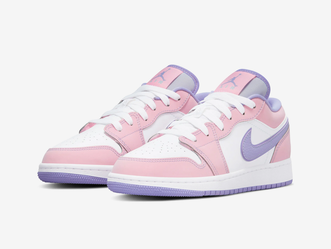 Exclusive Jordan 1 Low shoes with a unique pink and white colour scheme