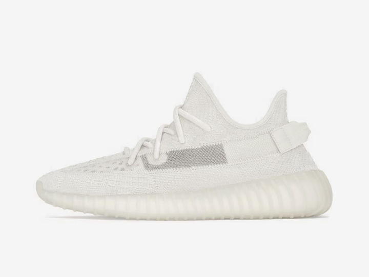 Timeless Yeezy sneakers in a classic all white colour scheme.