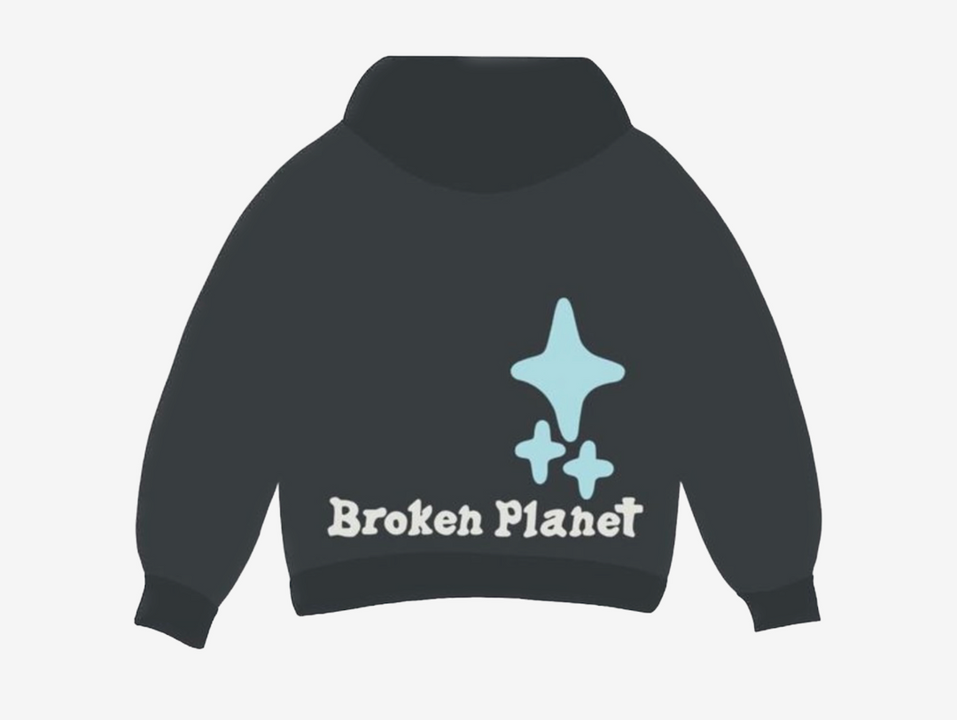 Classic Broken Planet Hoodie in a blue colour scheme.