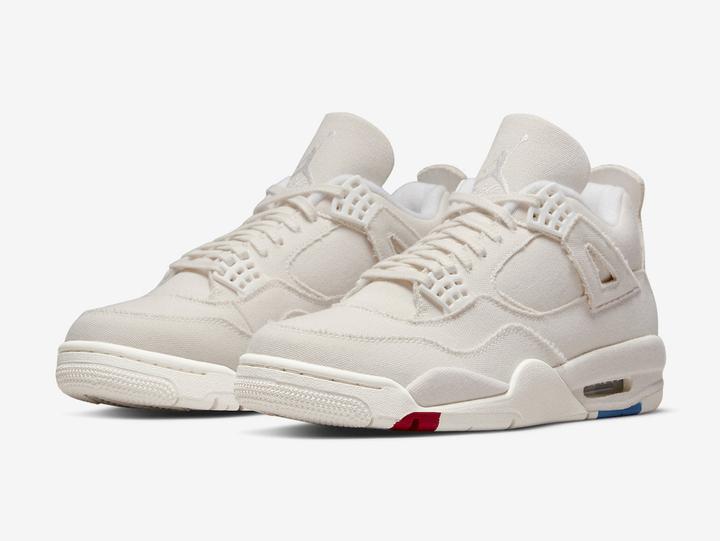 Classic Jordan 4 shoes with a neutral colourway.