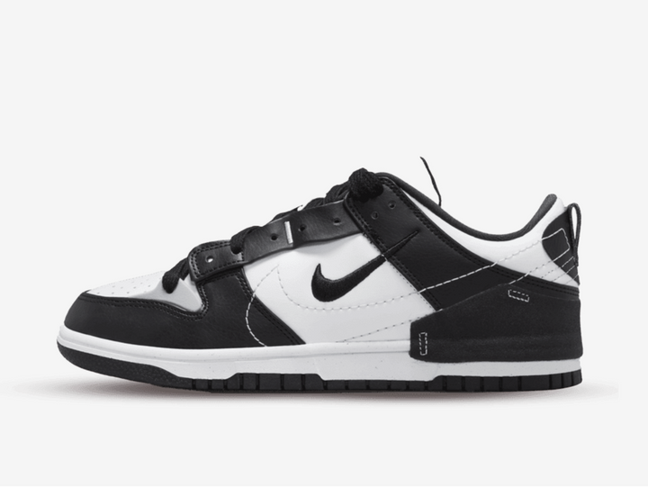 Classic Nike Dunk shoes with a white and black colourway.