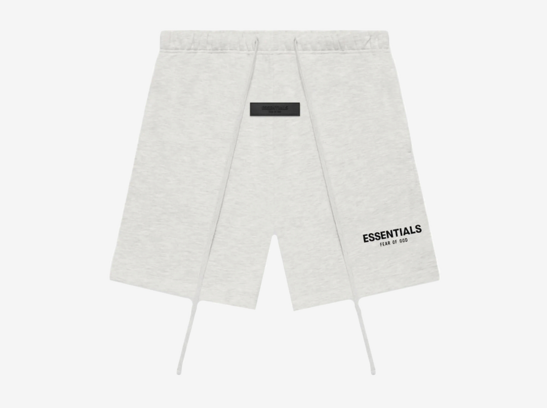 Classic Fear of God Shorts in a light grey colour scheme.