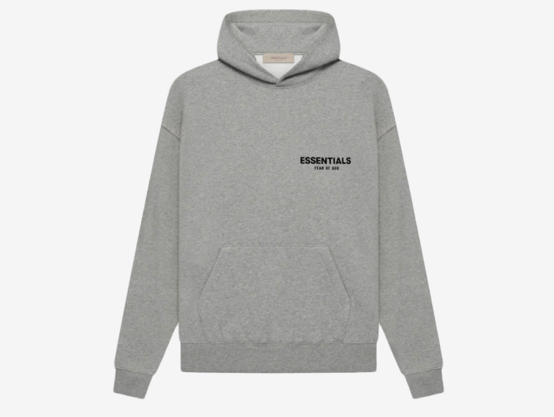 Classic Fear of God Hoodie in a grey colour scheme.