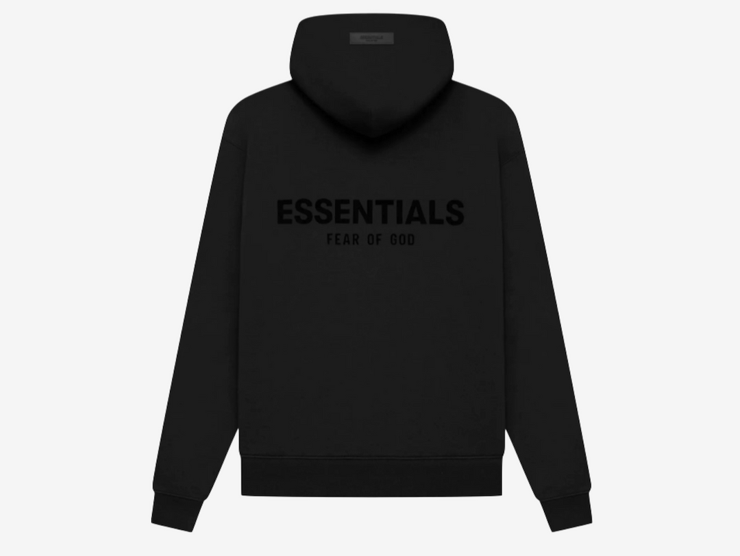 Fear of God FOG Essentials stretch limo black Pullover Hoodie FW22 - Size  S-XL